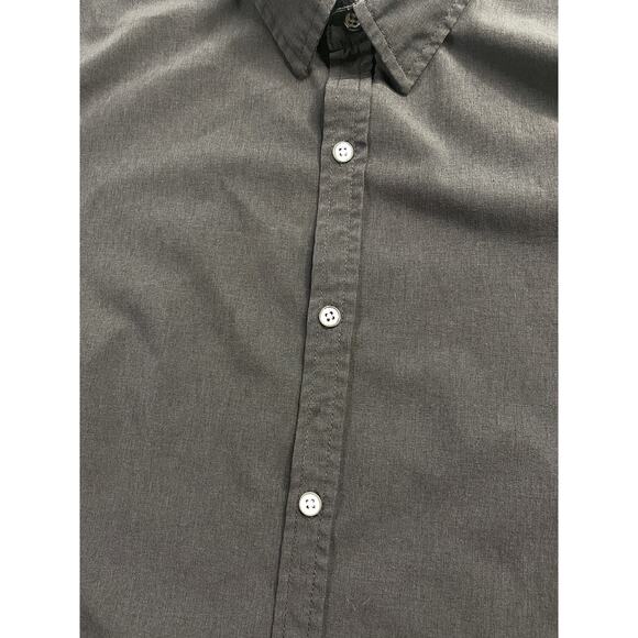Paper Denim & Cloth Men’s XL Slim Fit Dark Gray Short Sleeve Button Up Shirt - Picture 4 of 4